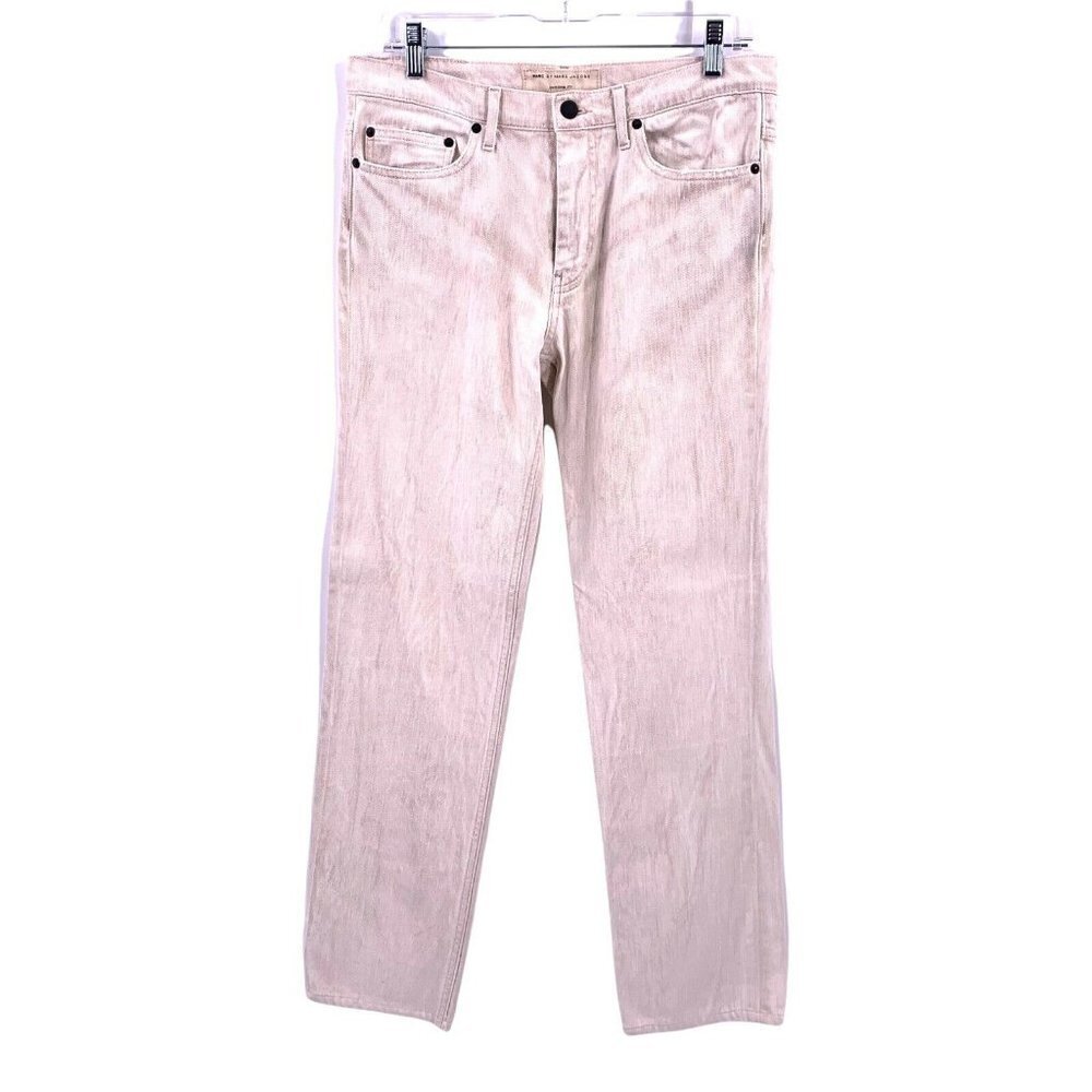 Marc By Marc Jacobs Beige Uniform Fit Straight Leg Jeans Size 30 X 34